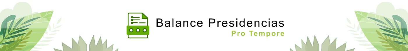 Banner Presidencia Pro Tempore Redlaseia fondo blanco con hojas de árbol